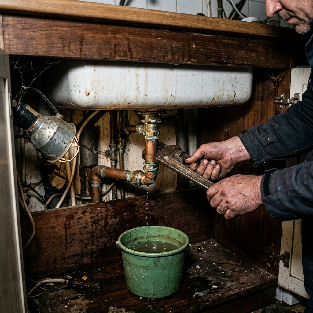 Fuite eau sous évier Paris réparation
